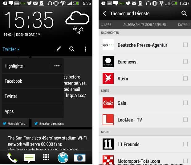 2 Blinkfeed ThemenDienste