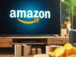 Ein TV mit Amazon-Logo