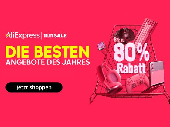 Singles Day bei AliExpress: Ab morgen wird kräftig gespart
