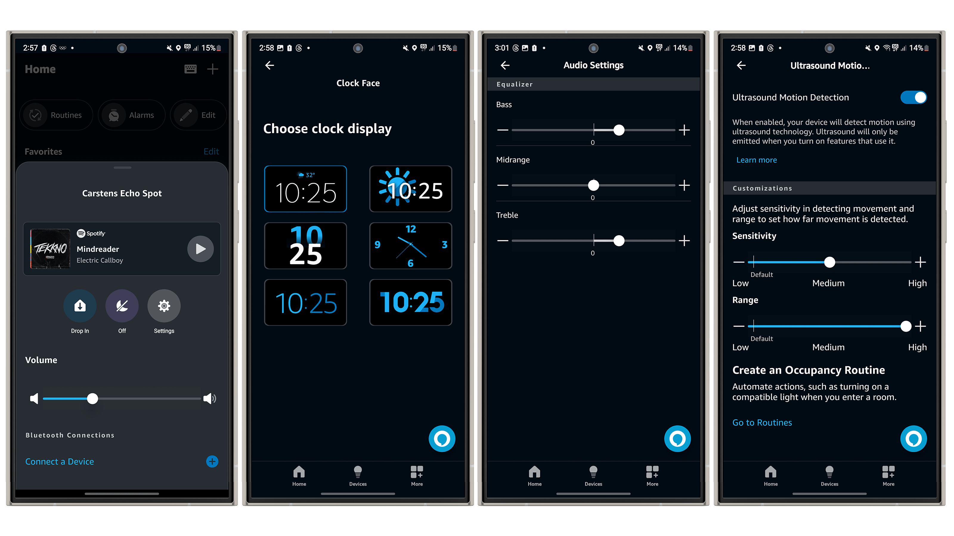Screenshots der Amazon-Alexa-App unter Android