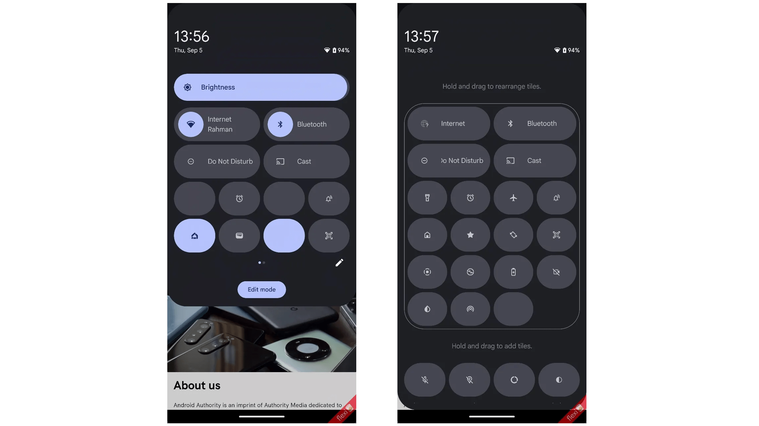 Screenshots zeigen, wie die Schnelleinstellungen unter Android 16 aussehen könnten