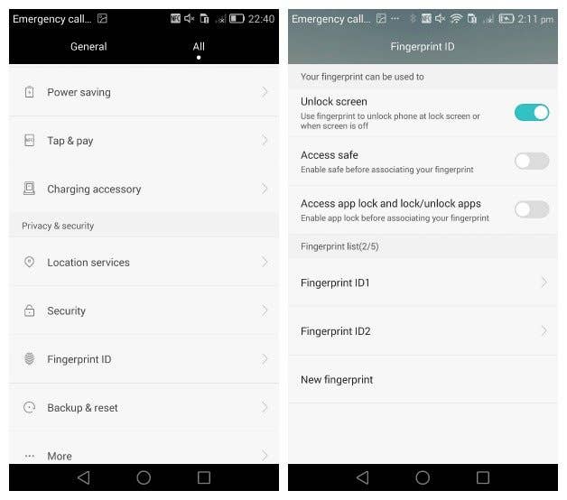 AndroidPIT Ascend Mate 7 settings