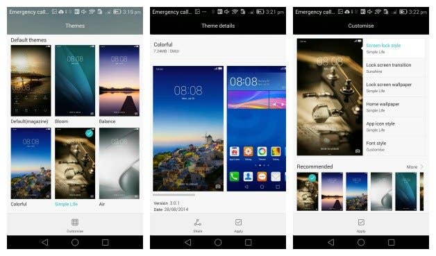 AndroidPIT Ascend Mate 7 themes