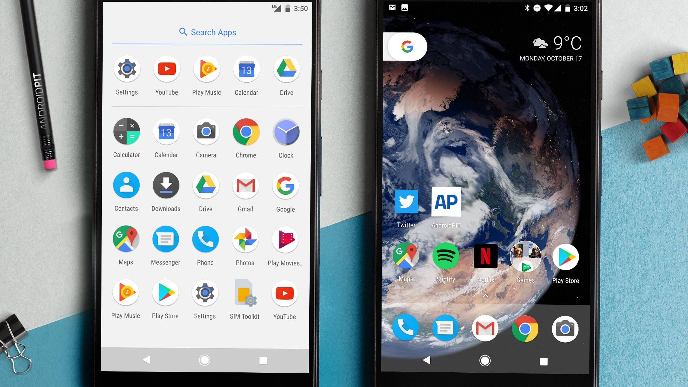 AndroidPIT Google pixel XL menu