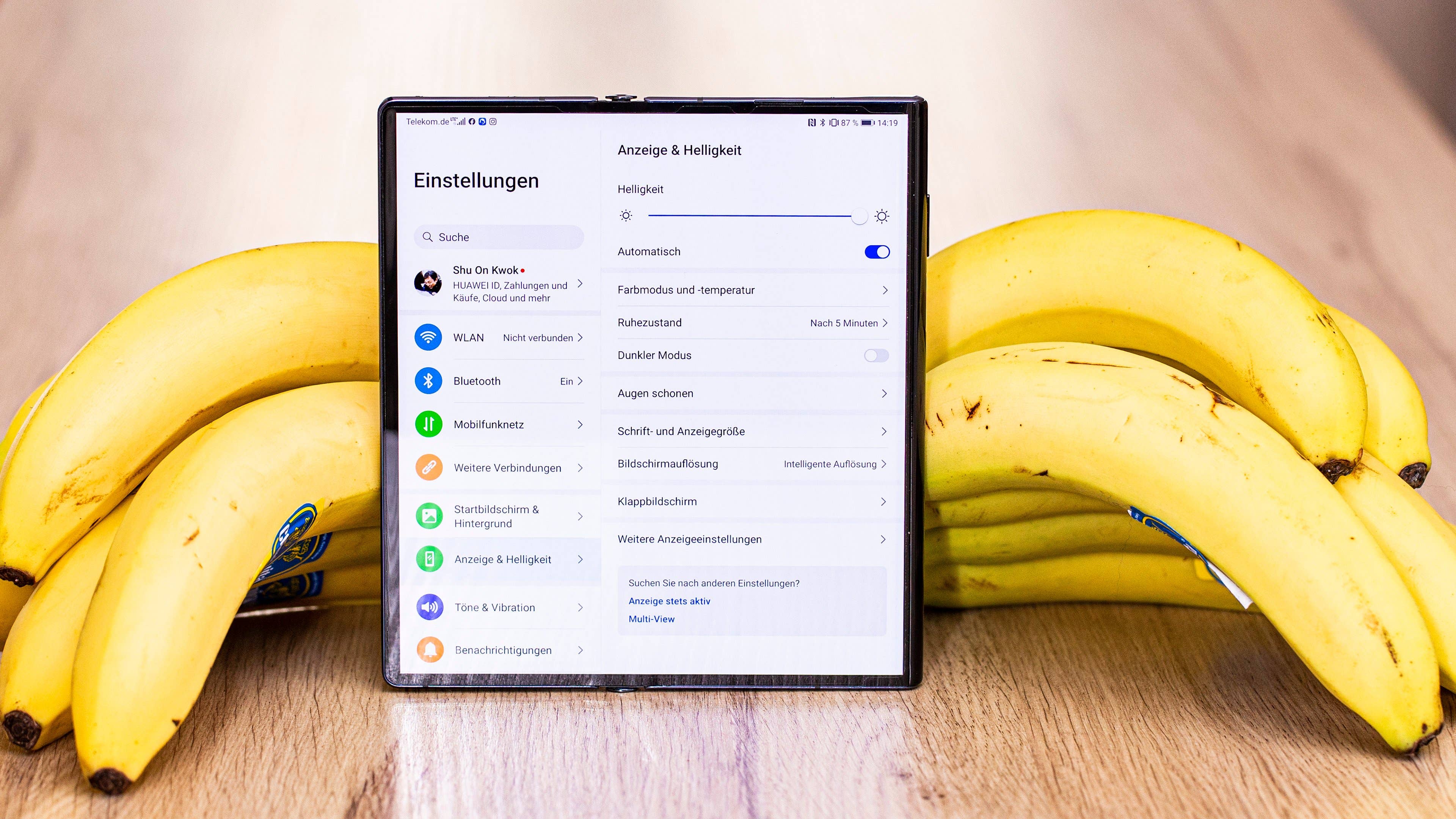 AndroidPIT huawei mate xs settings