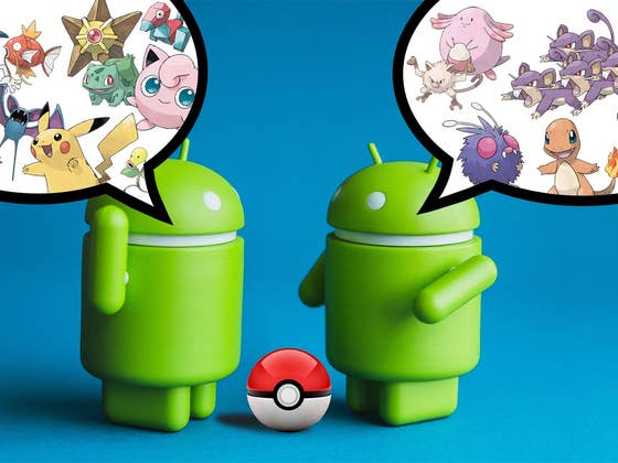 Vier Smartphones im Pok&eacute;mon-GO-Akkutest