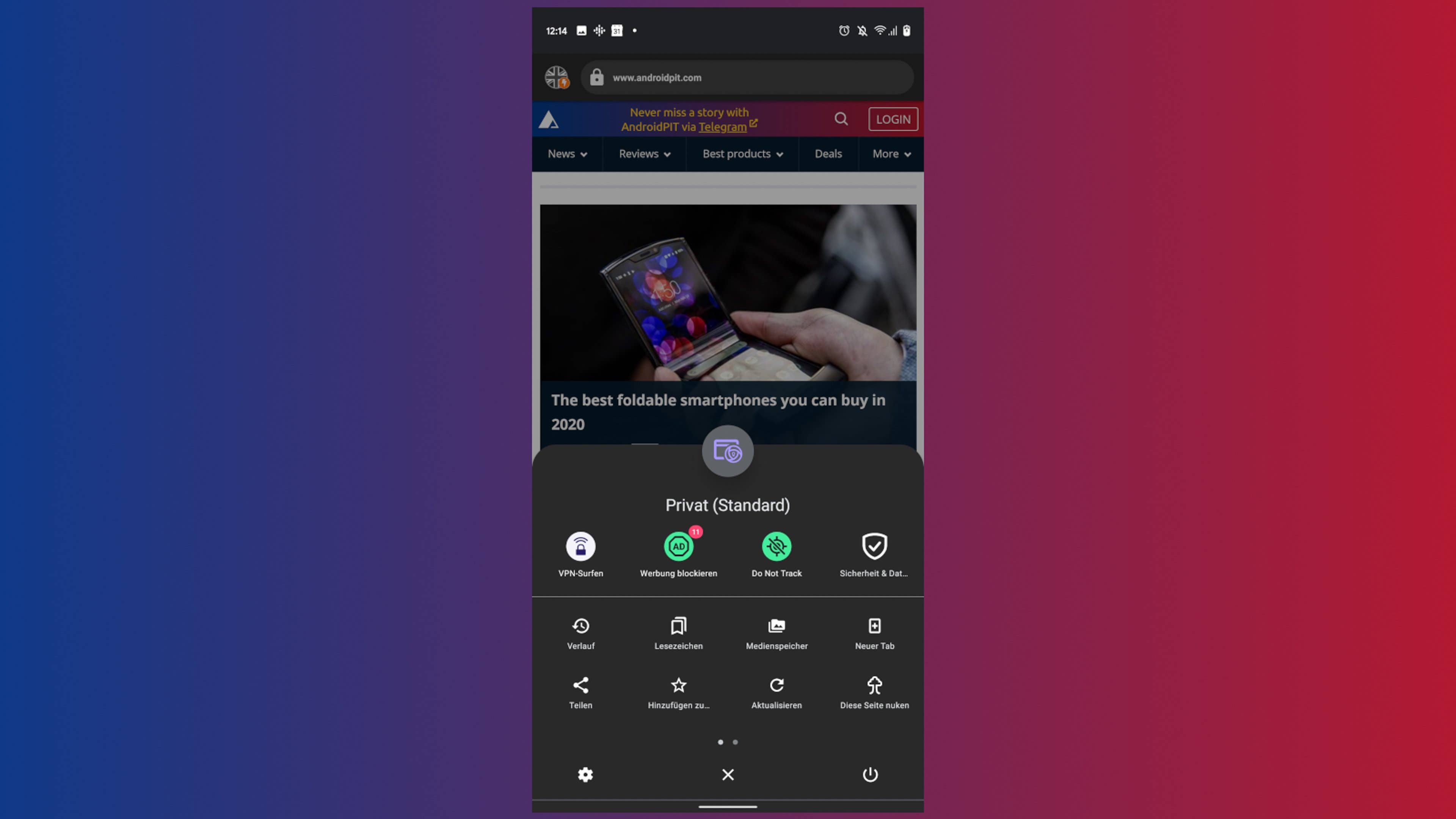 AndroidPIT Avast Secure Browser screenshot app