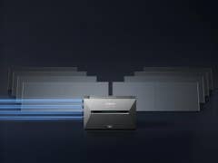 Anker Solix 3 Pro mit Solarpanelen, die Licht abstrahlen, vor dunklem Hintergrund.