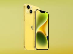 Apple iPhone 14 in Gelb.