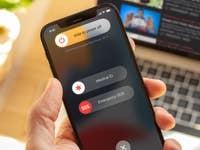 SOS Notruf Screen auf einem iPhone