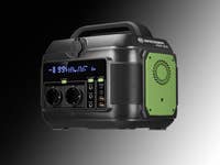 Bresser Powerstation PWS-600 vor schwarz-weißem-Hintergrund