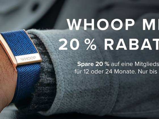 Cyber Monday bei Whoop: Displayfreier Fitnesstracker 20 % günstiger