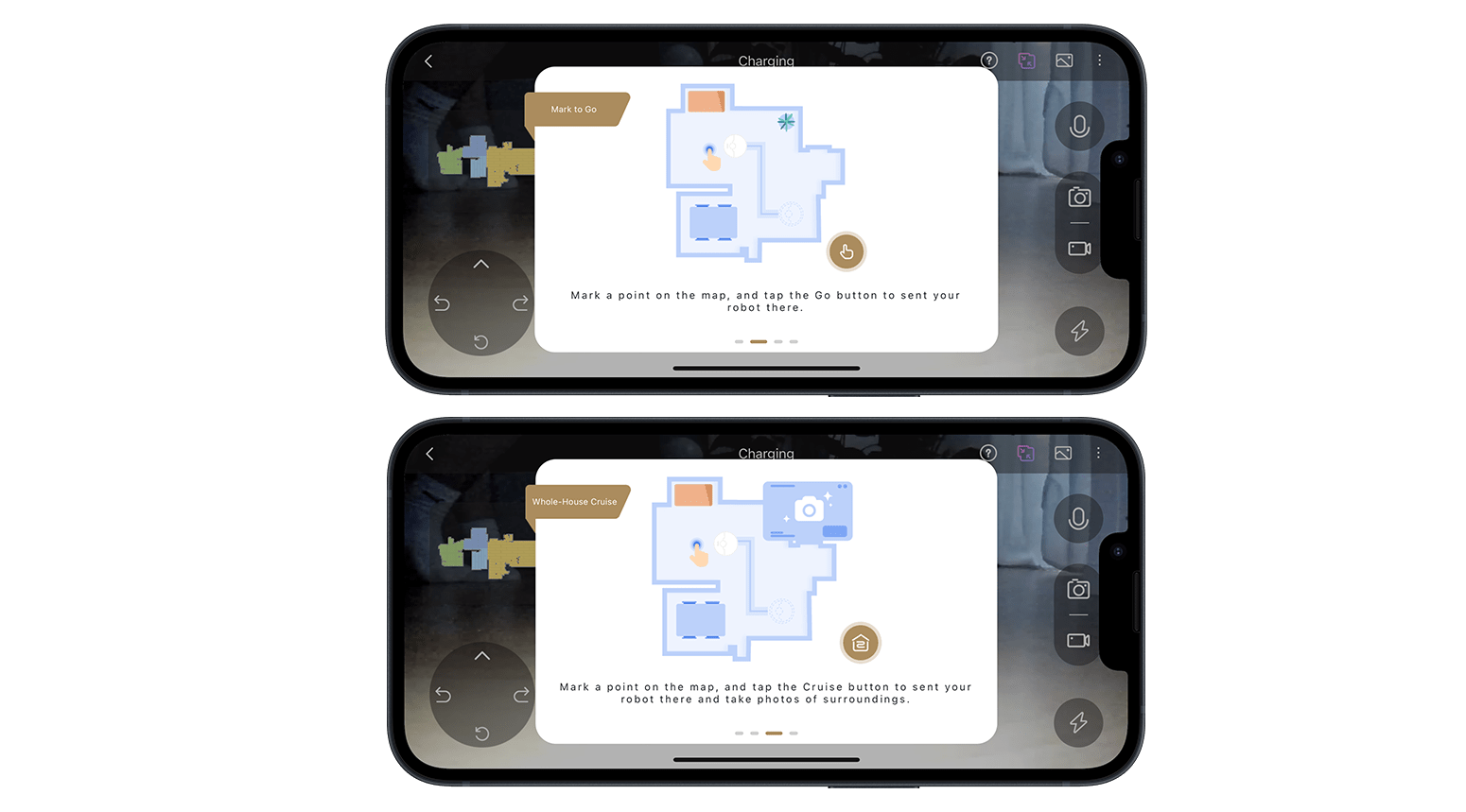 Dreame X40 Ultra App-Screenshot Kamerafunktion