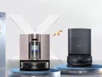 Ecovacs-Display mit DEEBOT X1 OmniCyclone und DEEBOT X1 Pro Saugrobotern.