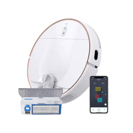 Eufy_RoboVac L70 Hybrid_Seit mit Smartphone_weiß Eufy_RoboVac L70 Hybrid_Seit mit Smartphone_weiß