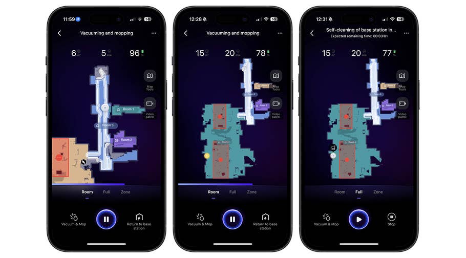 Screenshots aus der Eureka-App.