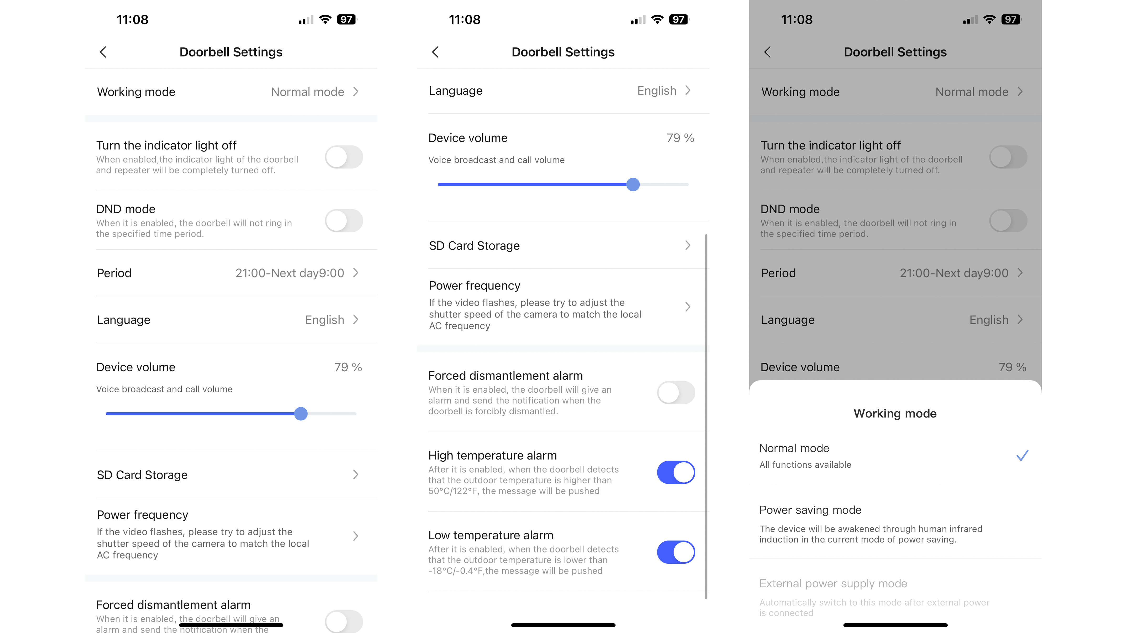 Aqara G4 Aqara-Home-App Screenshot Einstellungen Türklingel