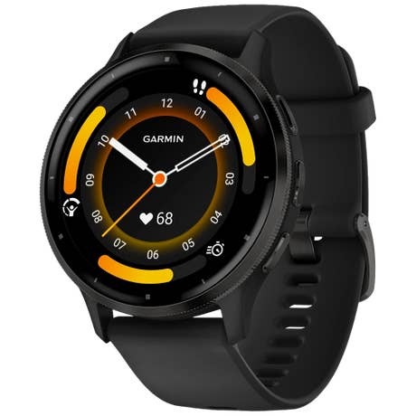 Garmin Venu 3 - Seite mit Band schräg - schwarz Garmin Venu 3 - Seite mit Band schräg - schwarz