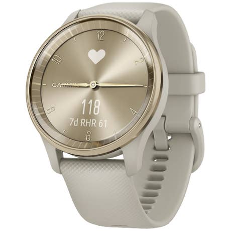 Garmin vivomove Trend - Seite mit Band schräg - gold Garmin vivomove Trend - Seite mit Band schräg - gold