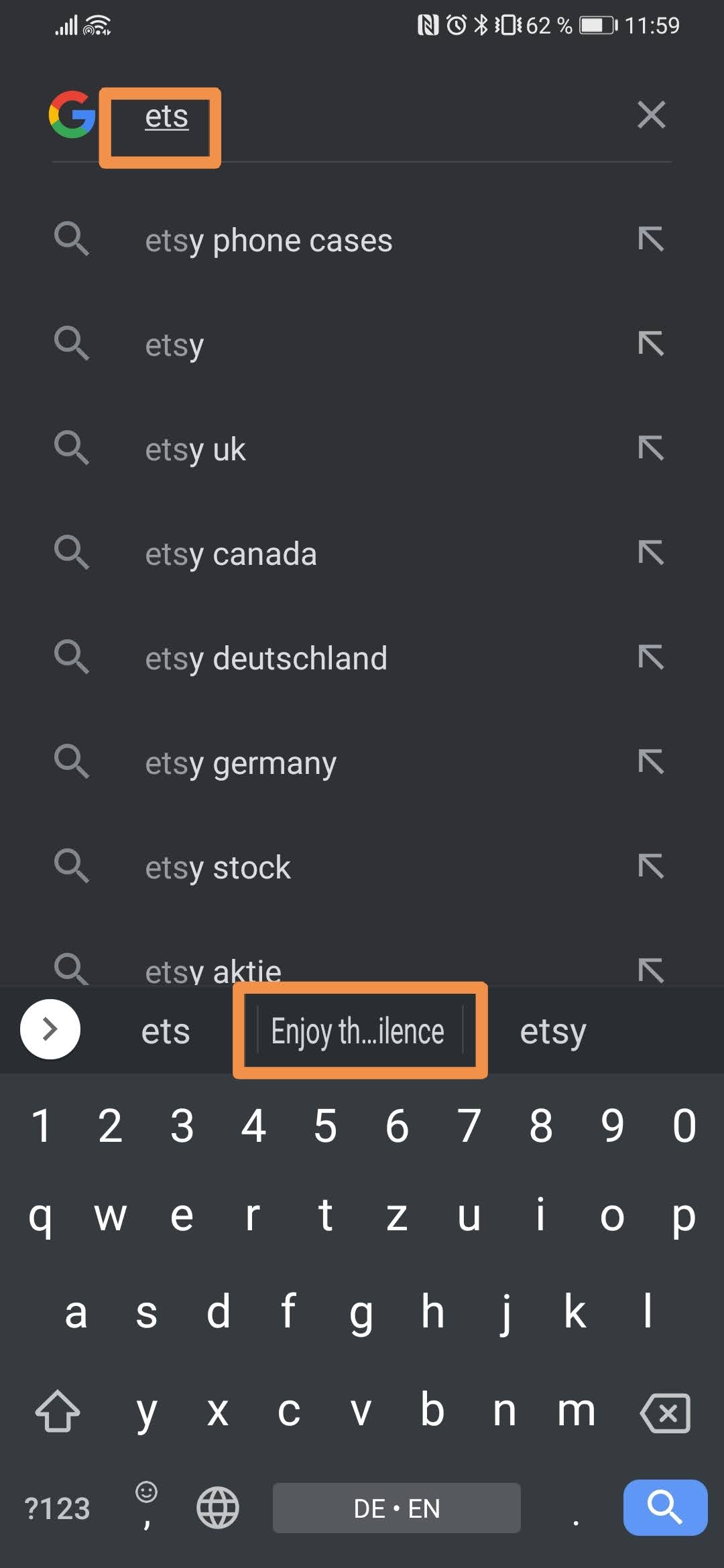 Gboard own Shortcuts
