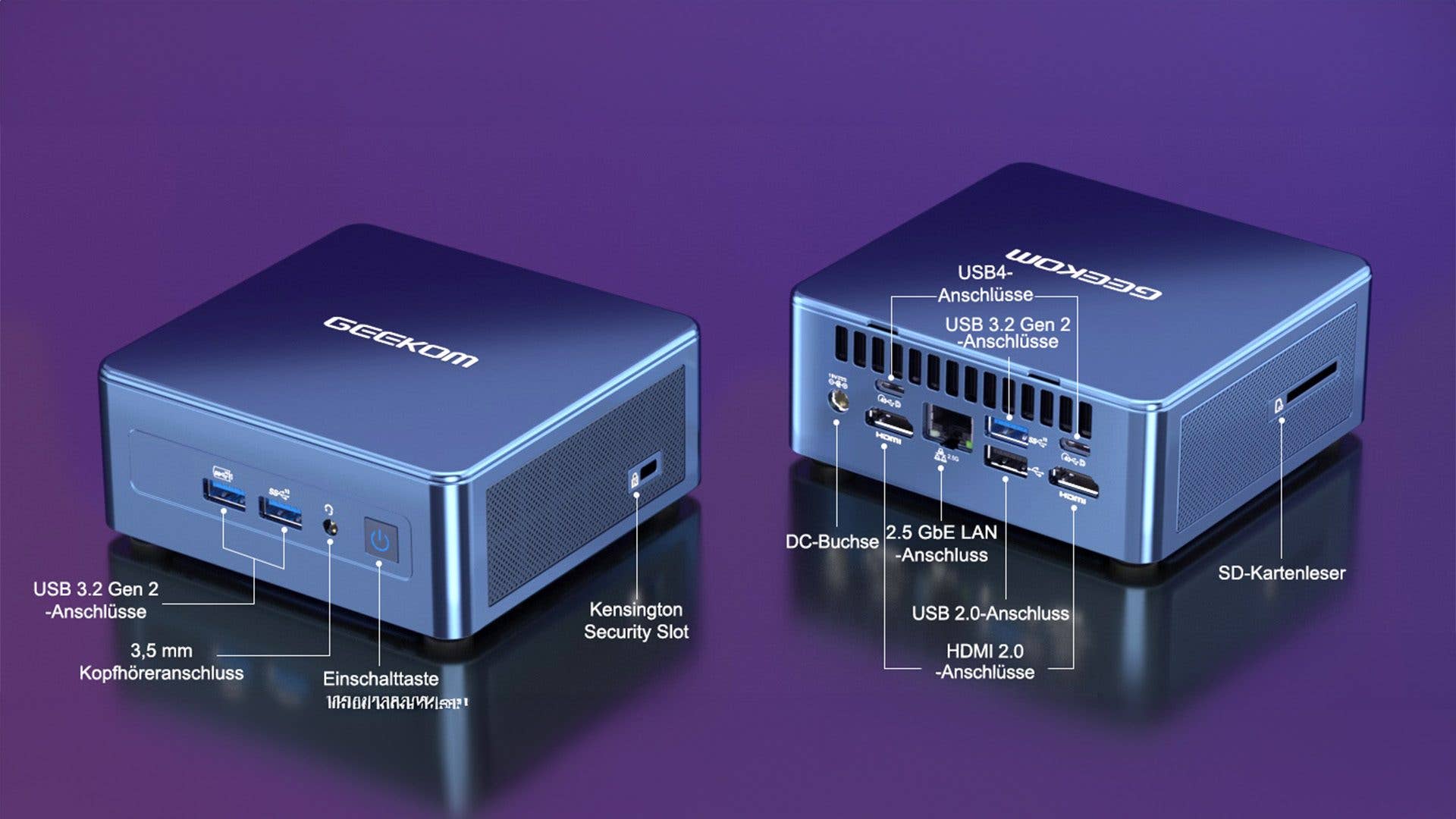 Geekom IT12 Anschlüsse
