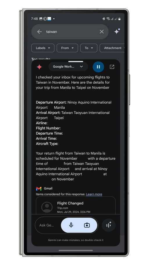 So verwendet Ihr Gemini in Google-Anwendungen und -Diensten wie Gmail.