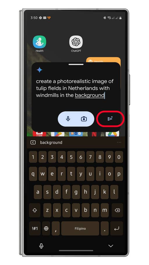 Geminis Text-zu-Bild-Generierungs-App