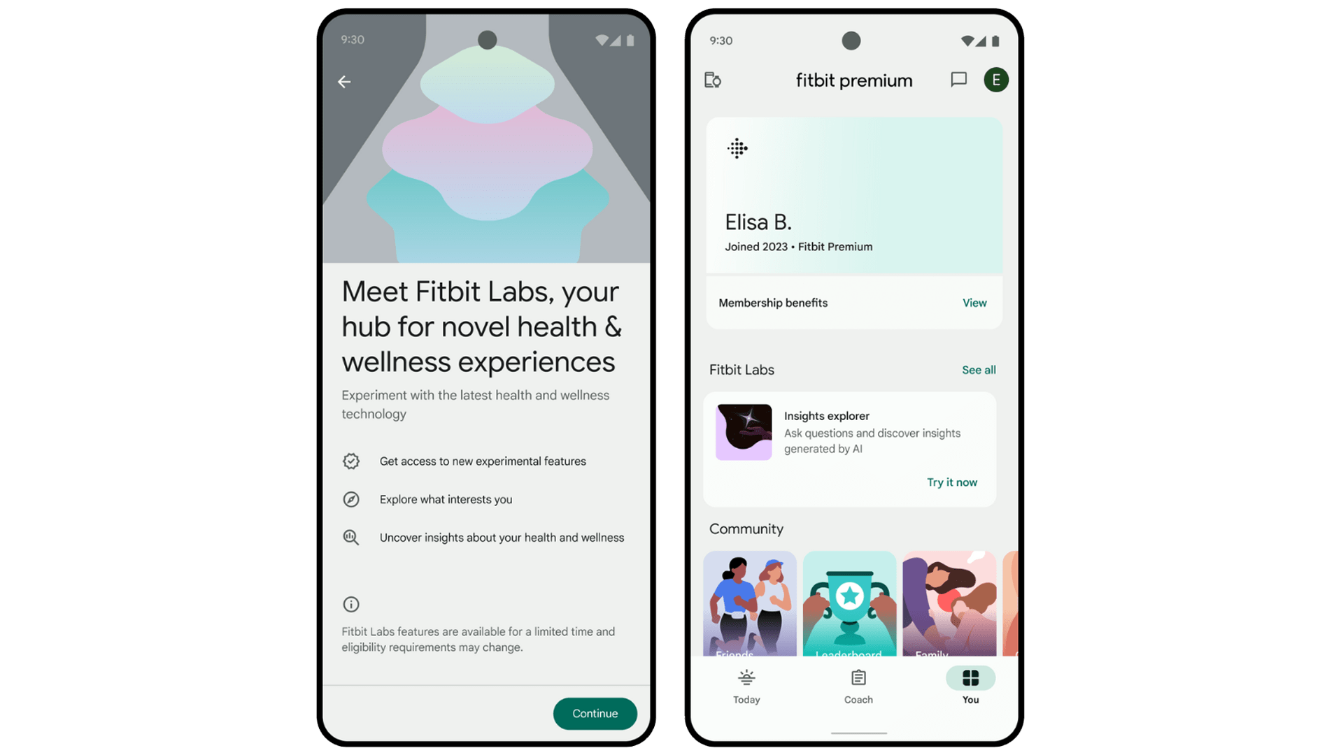 Google Fit Labs Screenshot