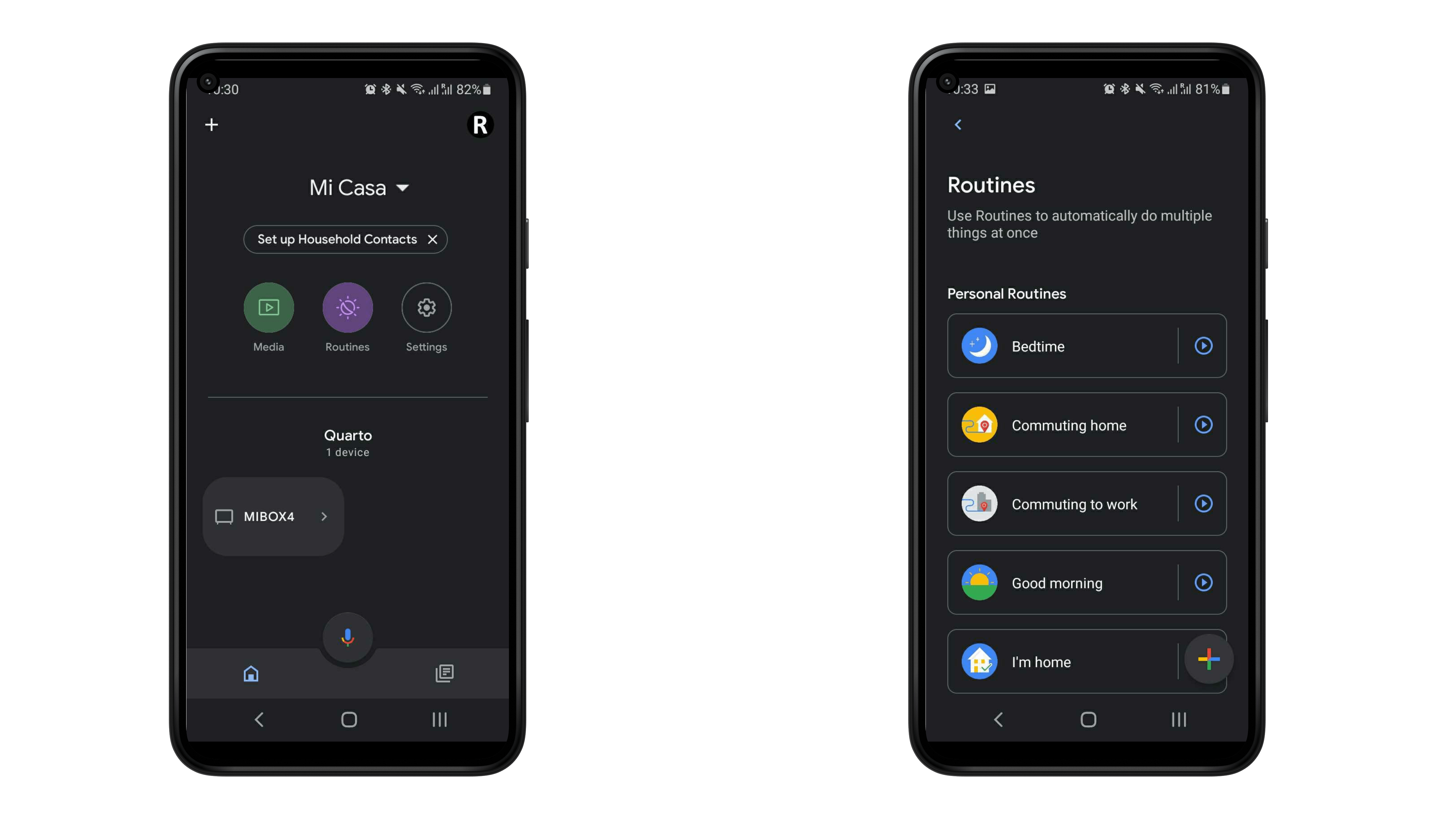 Screenshots von Android