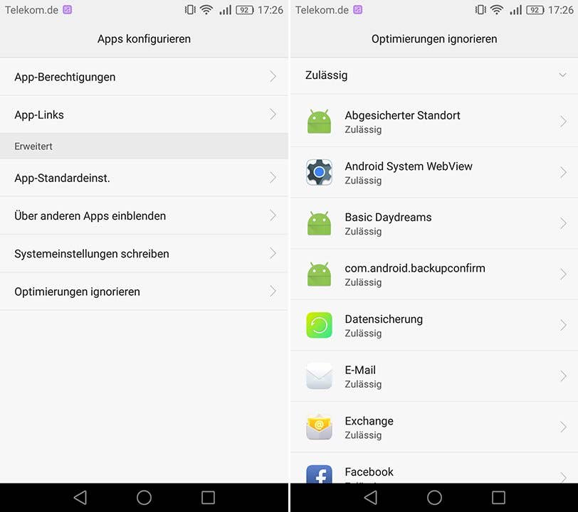 Honor 7 Android 6 0 marshmallow Doze
