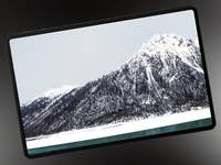 Honor Pad 9 vor schwarz-weißem Hintergrund