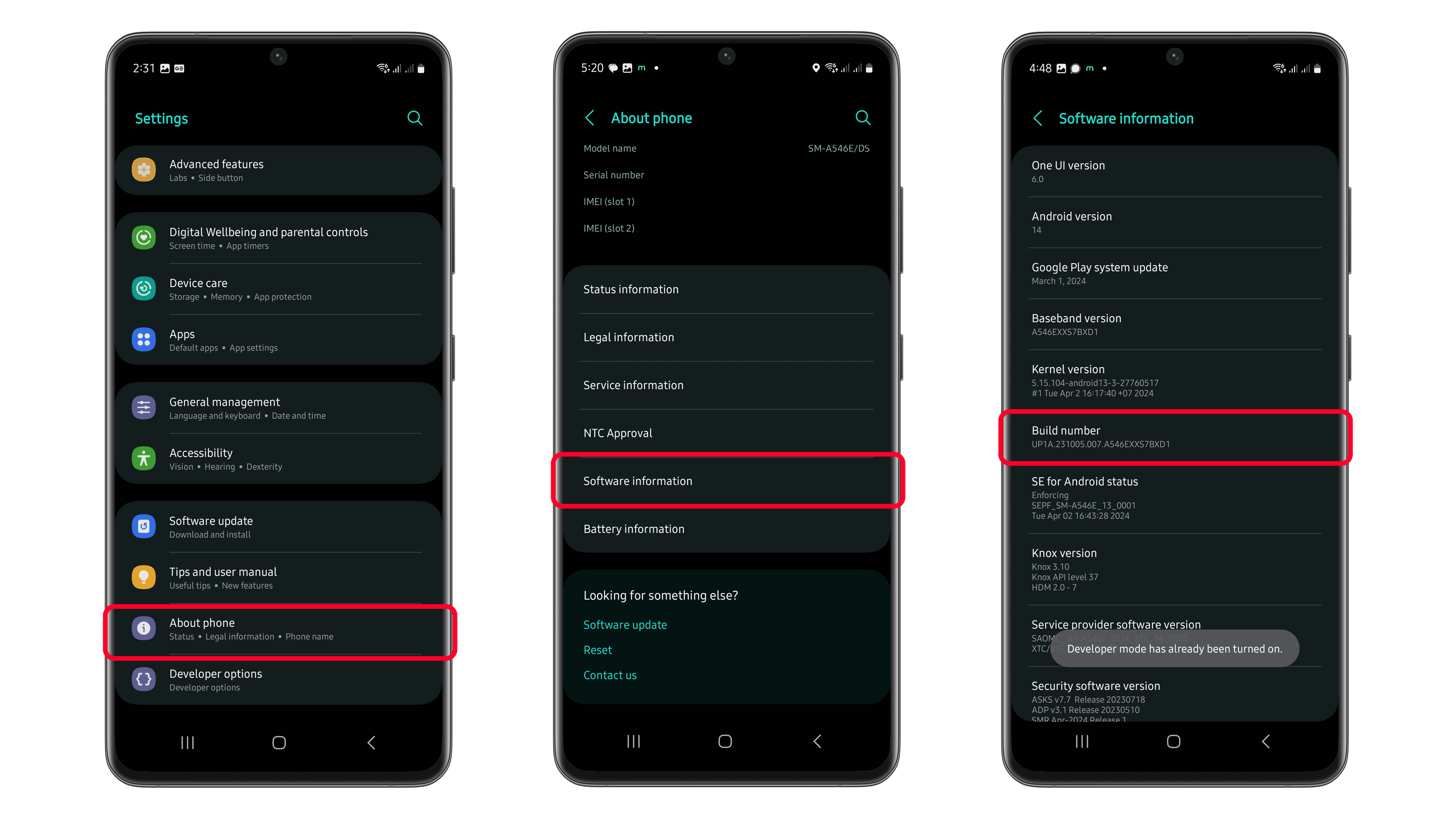 Screenshots zeigen, wie man den Entwicklermodus aktiviert Screenshots zeigen, wie man den Entwicklermodus aktiviert