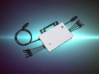 Hoymiles HM-1500 vor einem hellen Strahl