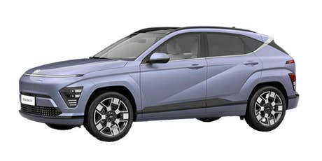 Hyundai_Kona Elektro_seitlich vorn_blau Hyundai_Kona Elektro_seitlich vorn_blau