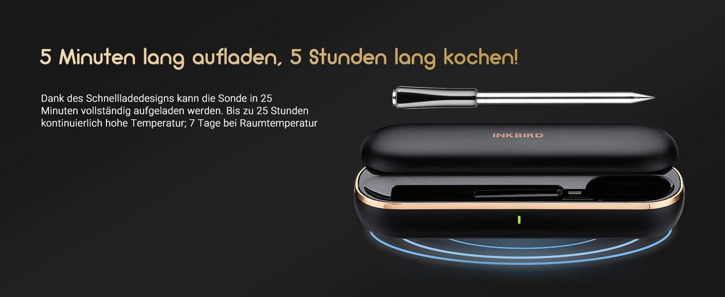 Grillthermometer mit Ladebox