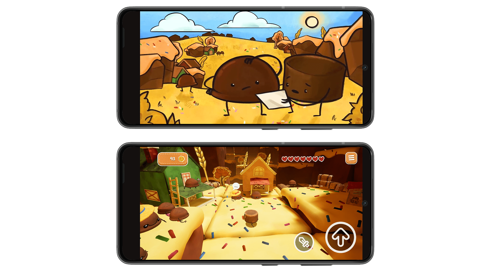 Jaffa Brownie Startsequenz und Spielbeginn