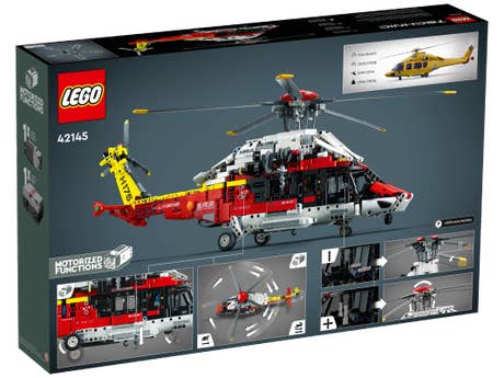 Lego Technic 42145 - Airbus H175 Rettungshubschrauber - Box - Rückseite Lego Technic 42145 - Airbus H175 Rettungshubschrauber - Box - Rückseite