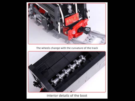 Foto: Klemmbaustein Mould King Dampflokomotive RC QJ (12003)