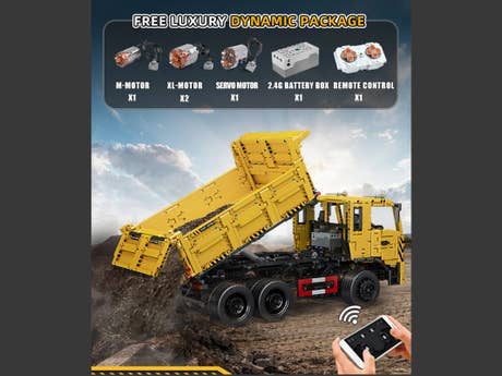 Foto: Klemmbaustein Mould King RC Dreiwege-Muldenkipper (17012)