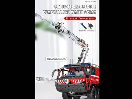 Foto: Klemmbaustein Mould King RC Pneumatisches Flughafenrettungsfahrzeug (19004)