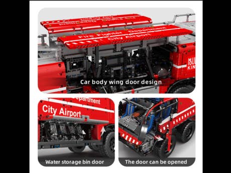 Foto: Klemmbaustein Mould King RC Pneumatisches Flughafenrettungsfahrzeug (19004)