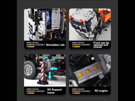 Klemmbaustein Mould King RC Pneumatischer LKW (19007) Foto: Klemmbaustein Mould King RC Pneumatischer LKW (19007)