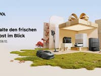 Werbung für den Herbstverkauf von Mova mit Geräten und Text über den Blick auf den Herbst vom 25. September bis 8. Oktober.