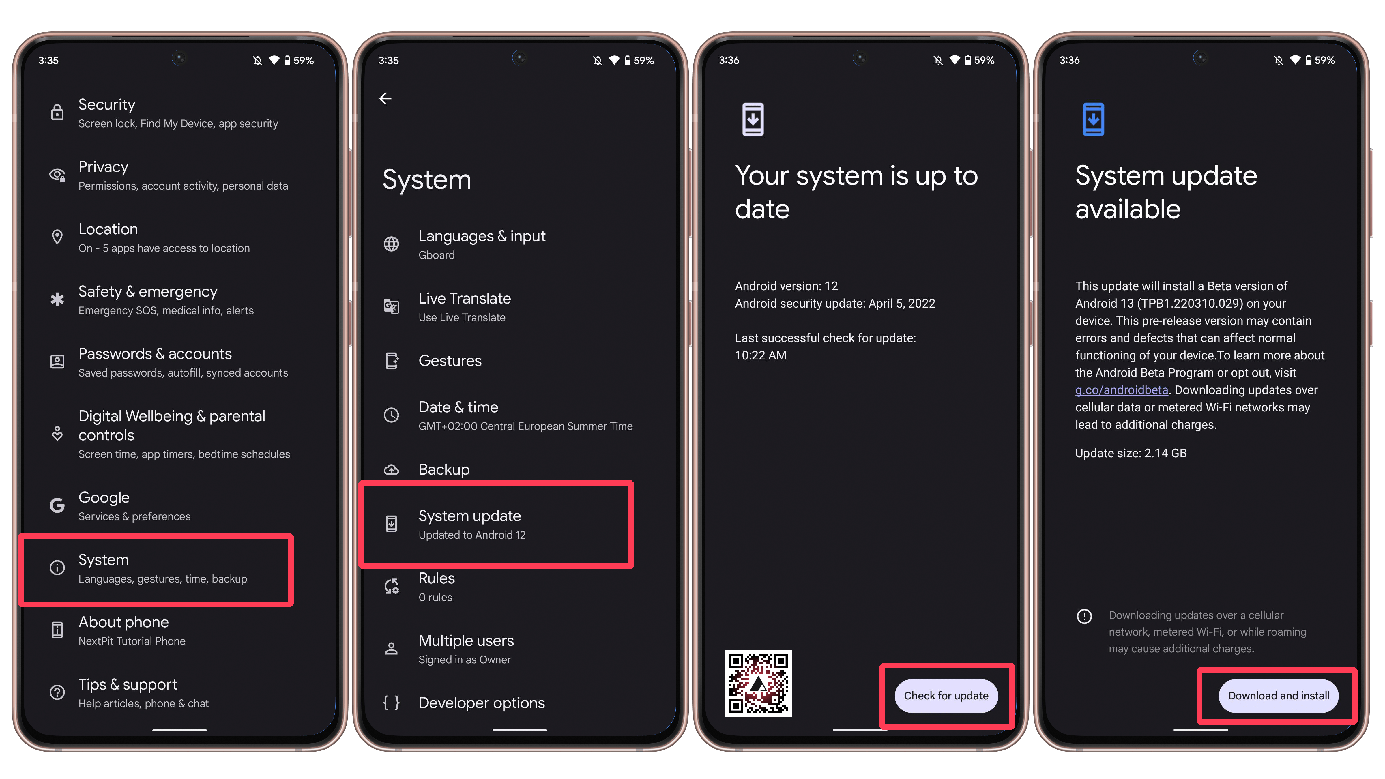Android 13 beta installation steps