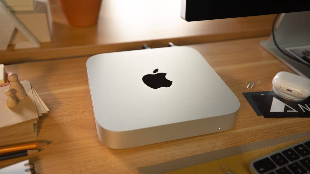 Mac Mini mit Studio Display und AirPods Pro Mac Mini mit Studio Display und AirPods Pro
