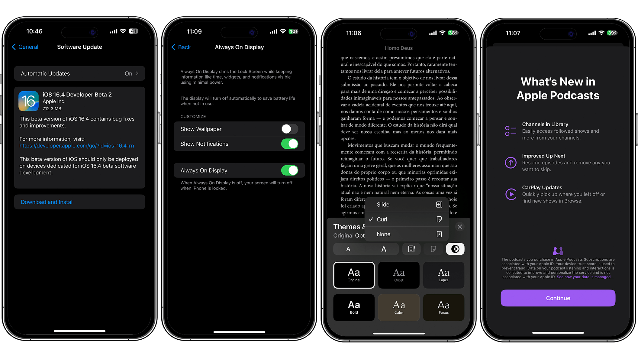 Screenshots iOS 16.4 Beta 2