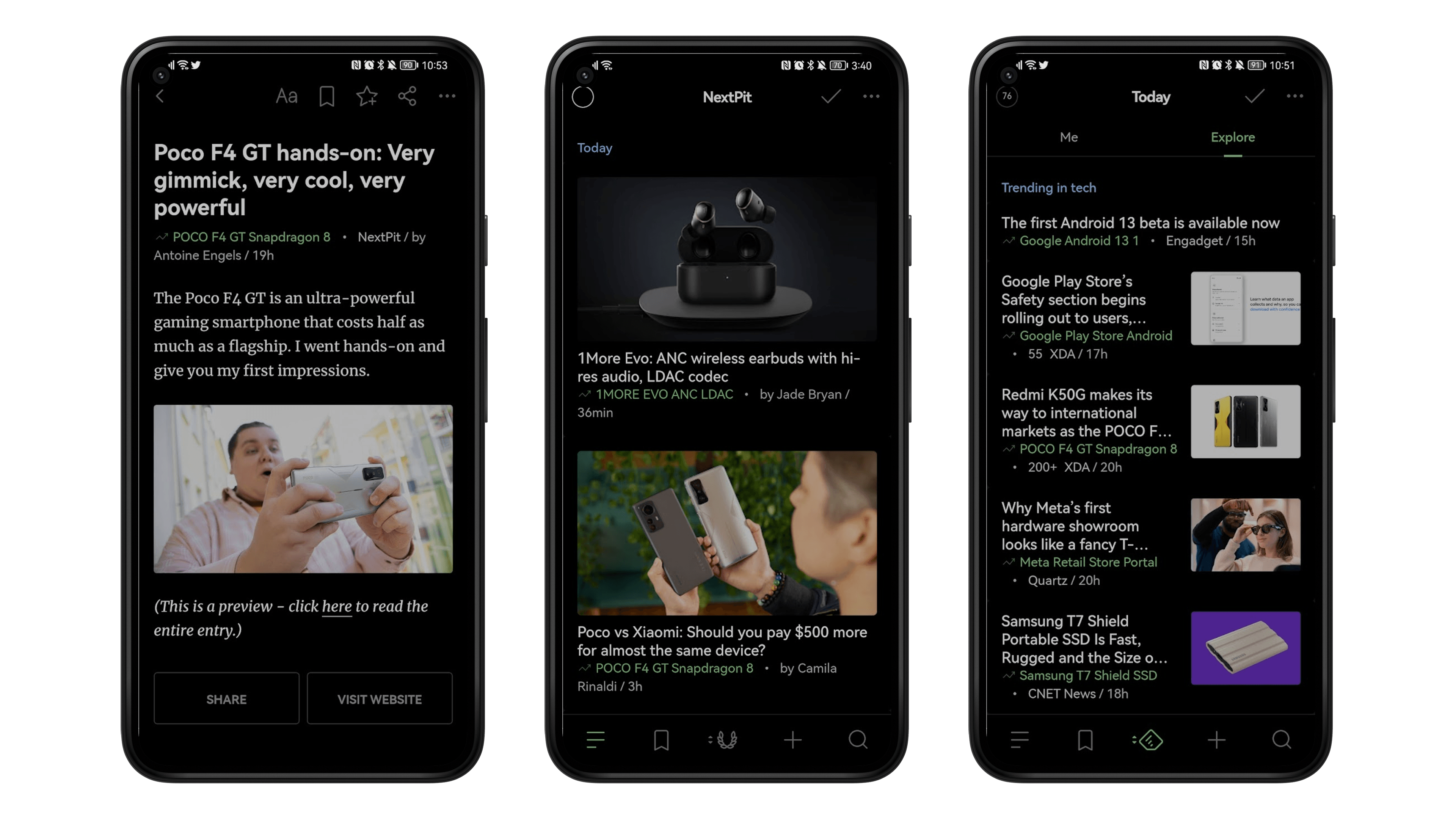 Feedly ist eines der RSS-Urgesteine Screenshots des RSS-Readers Feedly für Android