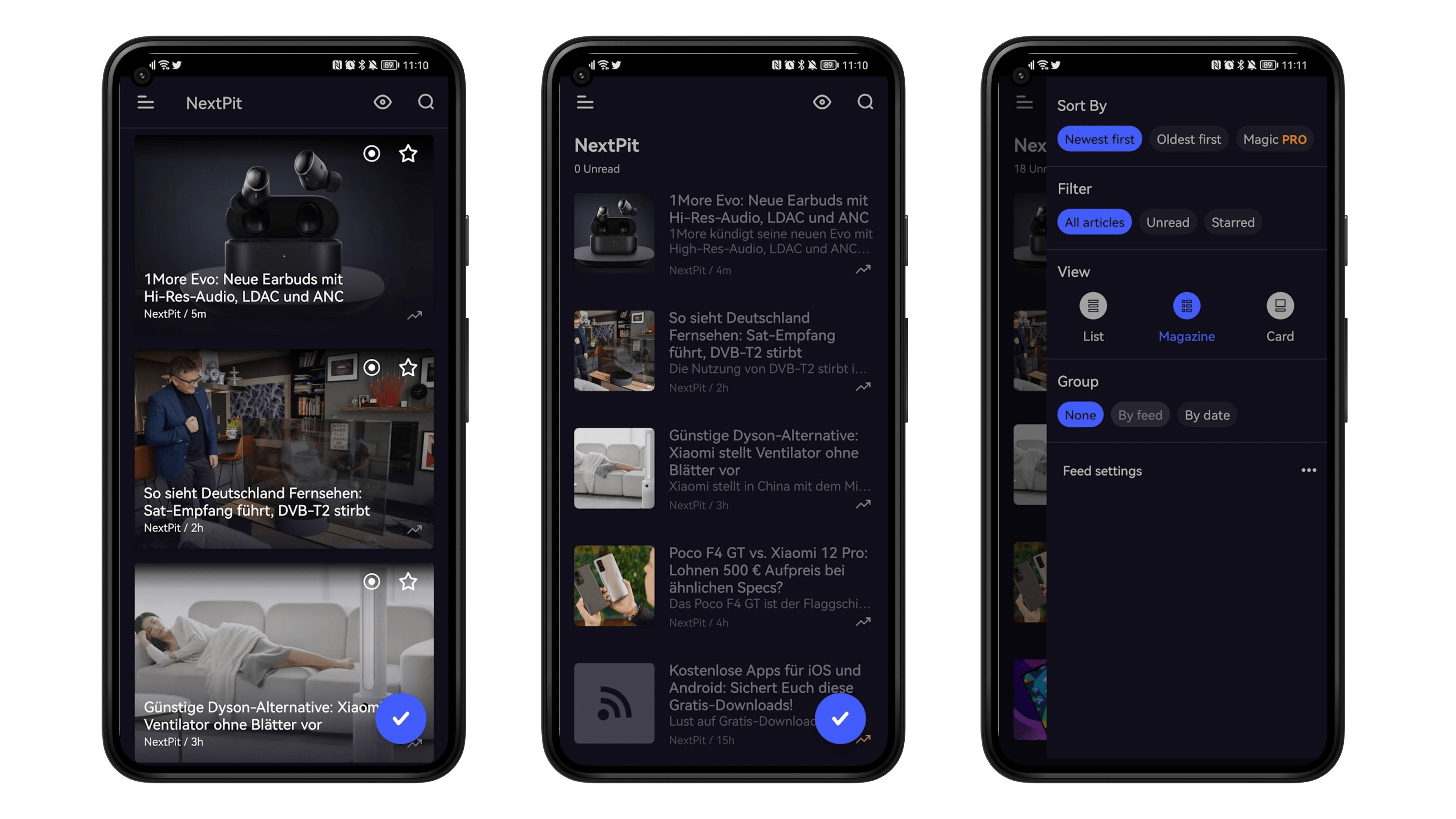 Ähnlich wie Feedly ist der Inoreader eine sehr schöne Lösung zum Lesen Eurer RSS-Feeds. Screenshots des RSS-Readers Inoreader für Android
