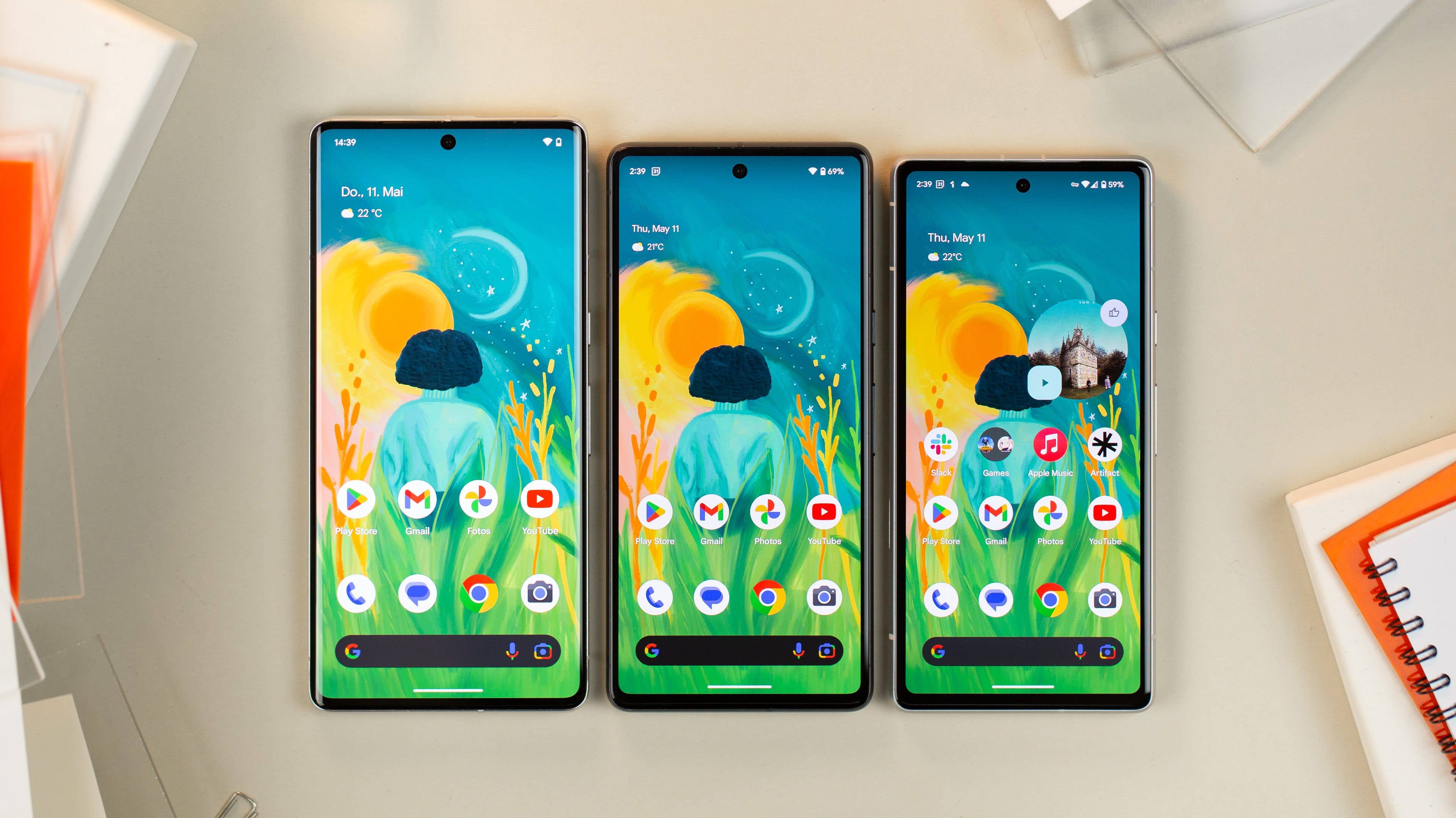 Google 7er-Serie im Vergleich: Display