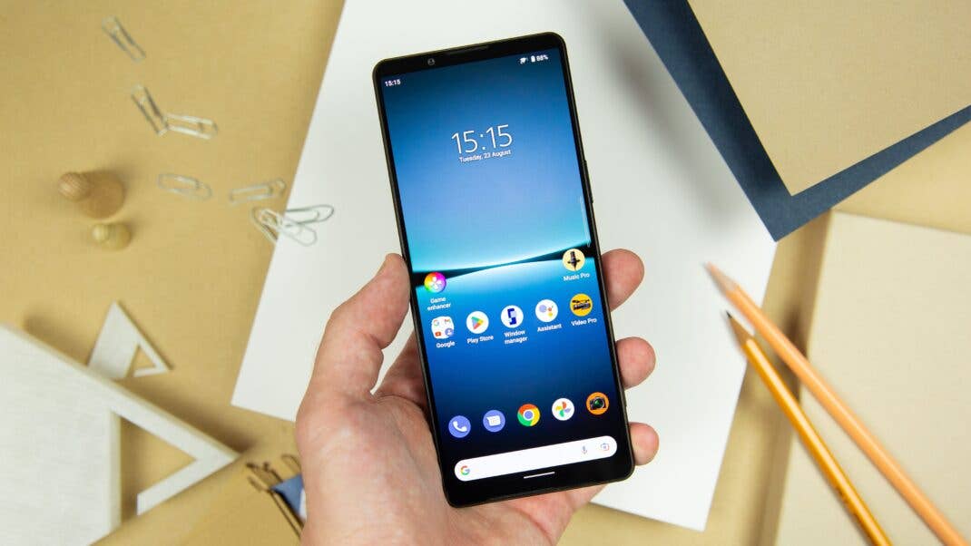 Blick auf das 4K-Display des Smartphones Blick auf das 4K-Display des Smartphones